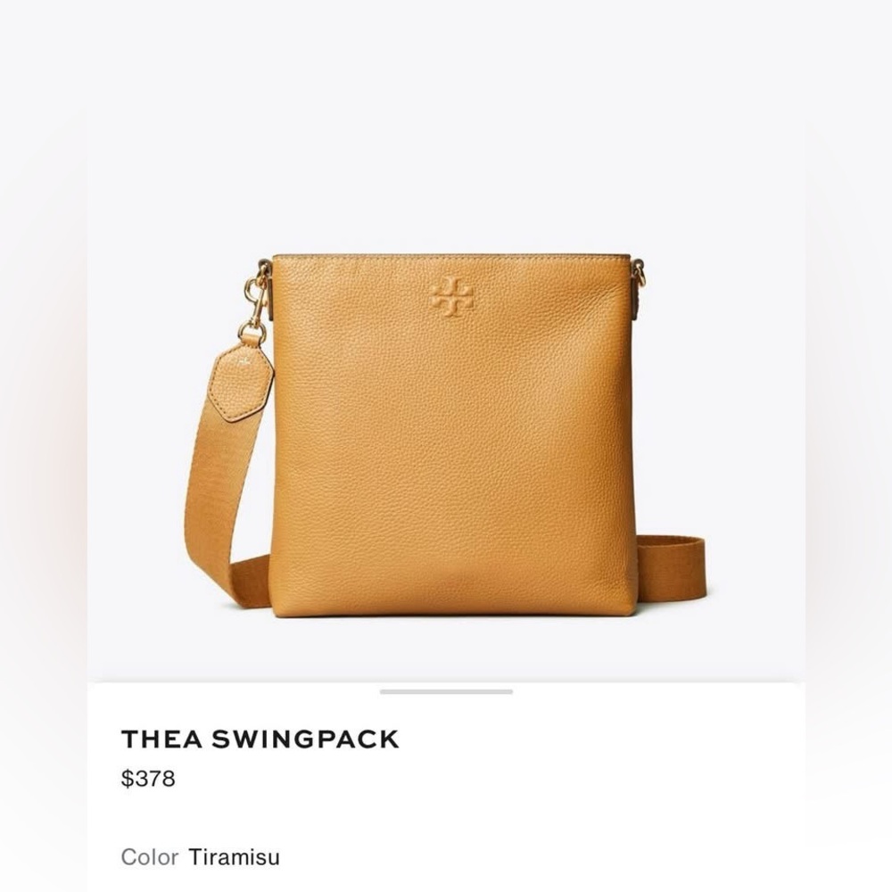 New Tory burch Thea swingpack crossbody/shoulder bag tiramisu color - Picture 2 of 11